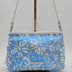 Brahmin Lorelei Bellbottom Blue Lucent with Leather Strap